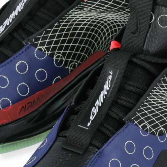 Nike AIR MAX 720 WAVES Blue Void Red Mens Sneakers - Picture 9 of 11